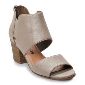 New Sonoma Women's Block High Heel Sandal in Shimmering Taupe